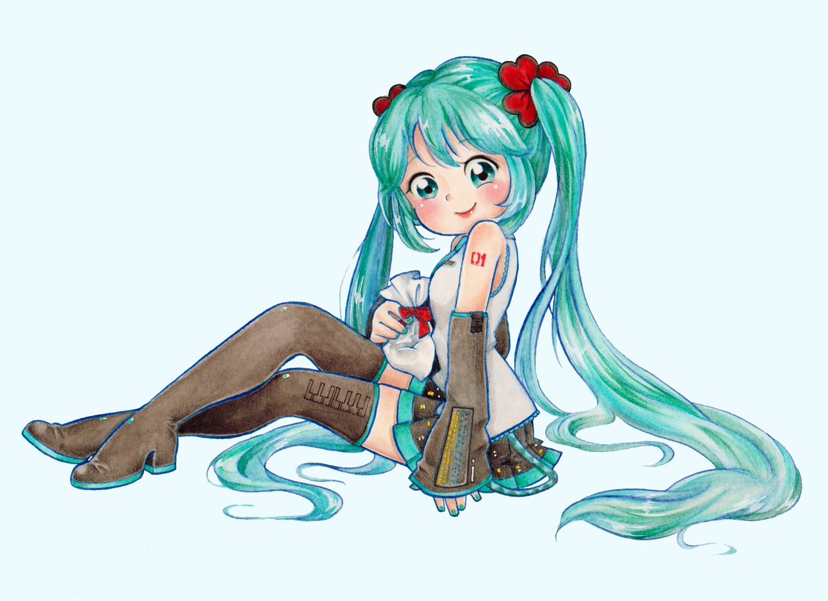 vivite64's tweet photo. やっほー
ひさしぶりのログインだよＹ

当時中学生の自分が描いた初音ミクを
ブラッシュアップ🖌️
13年で絵が上手になったよ〜

#初音ミク　#初音未来　#하츠네미쿠
#HatsuneMikuArt https://t.co/x9EbM3REYd