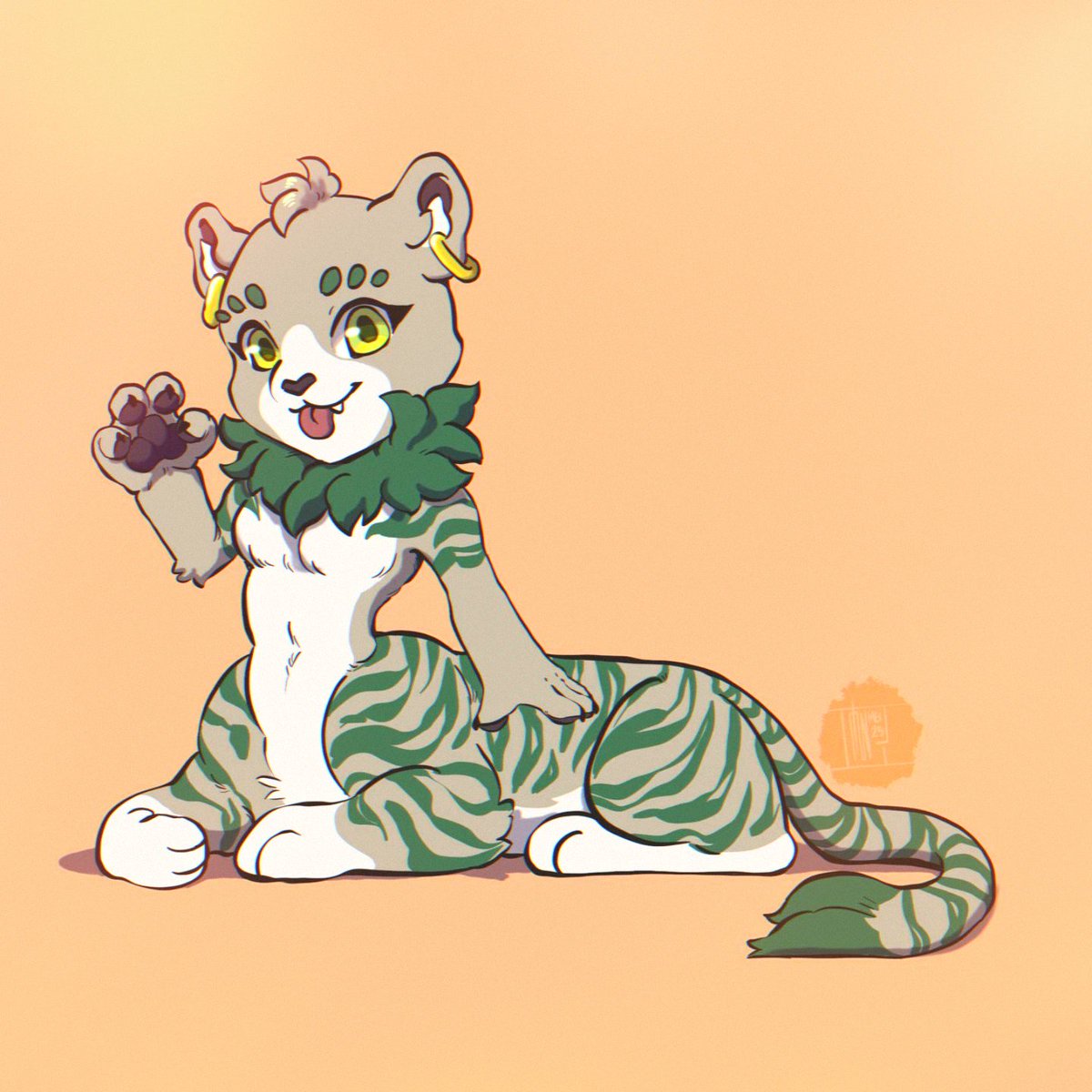 TaylaTaur's tweet image. Trying some chibi stuff using my sona Tayla in her true form