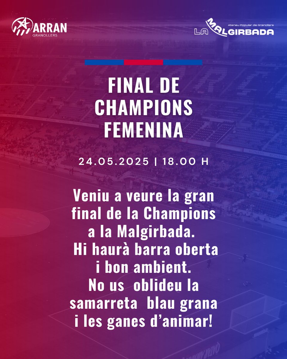 ens veiem a les 18 h a <a href="/La_Malgirbada/">La Malgirbada</a>!! 🔴🔵