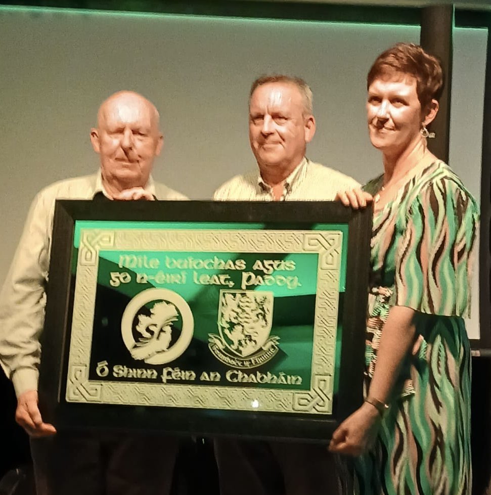 CavanSinnFein's tweet image. Go n-éirí le Paddy McDonald as he signs off on a stellar career. A stalwart of Sinn Féin &amp;amp; the Irish Republican cause, Paddy’s contribution to the cause has been tremendous. 

Go raibh maith agat, Paddy. From your comrádaithe &amp;amp; cairde i gComhairle Ceantair an Chabháin 👏🇮🇪