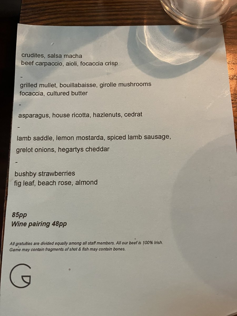 If you’re ever in Cork try The Glass Curtain.. delicious food, lovely people and great wines.