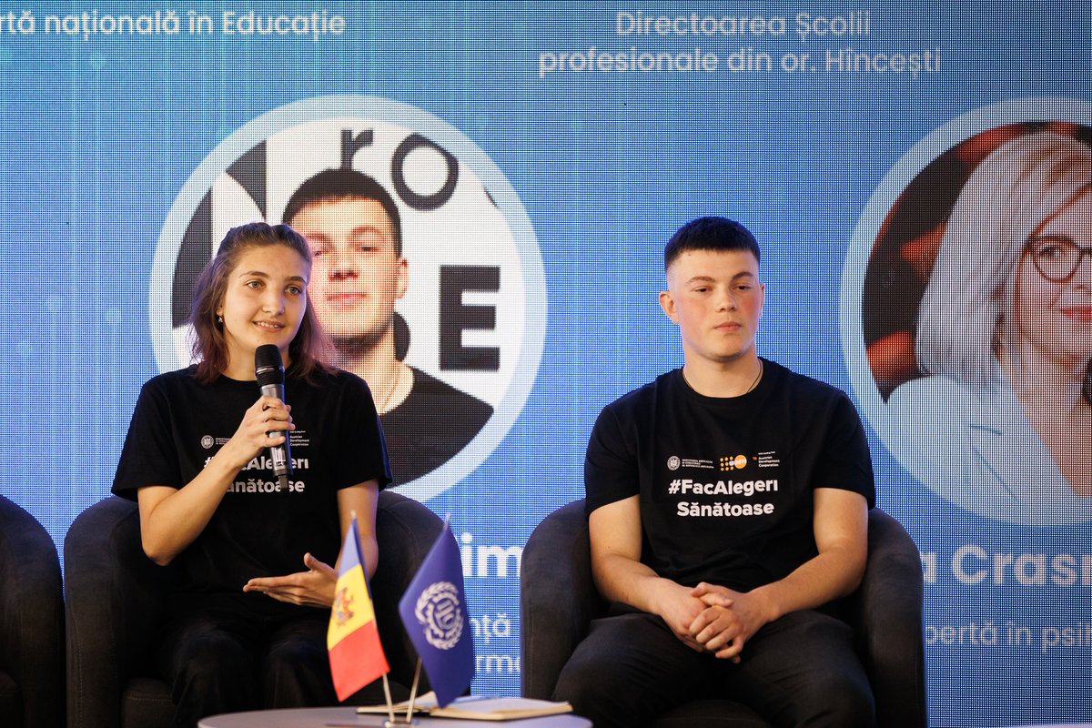 UNFPAMoldova's tweet image. 👷‍♂️ During #EducationWeek, on #VETEducationDay, @UNFPAMoldova consulted VET students on a youth-friendly school and workplace: inclusive spaces, interactive learning, and a balance of theory and practice. Their insights w/shape standards for VET schools &amp;amp; companies. @AustrianDev