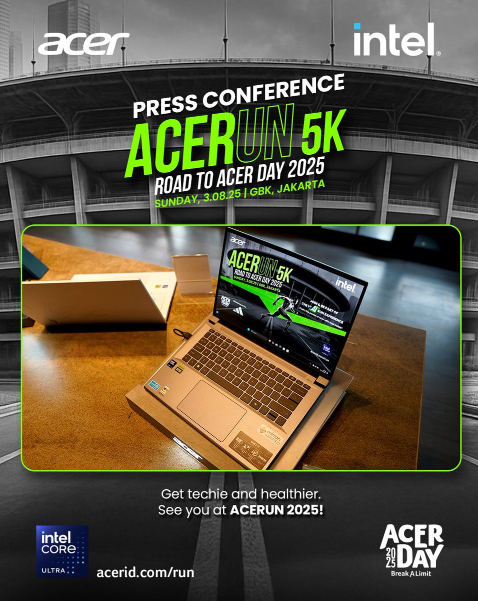acerID's tweet image. 📍 Gelora Bung Karno, Jakarta 
💰 250K

Jangan sampai ketinggalan! Daftarkan dirimu sekarang di acerid.com/run .

See you at the finish line! 👋

#ACERUN #AcerDay2025 #AcerID