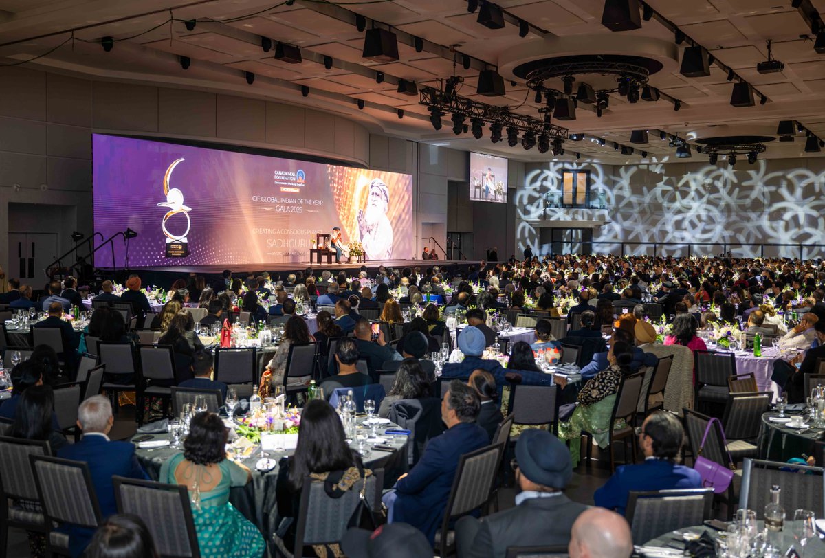 The Canada India Foundation honors <a href="/SadhguruJV/">Sadhguru</a>  with the 2025 CIF Global Indian Award, recognizing extraordinary contributions to humanity. <a href="/Cif_Official1/">Canada India Foundation</a>