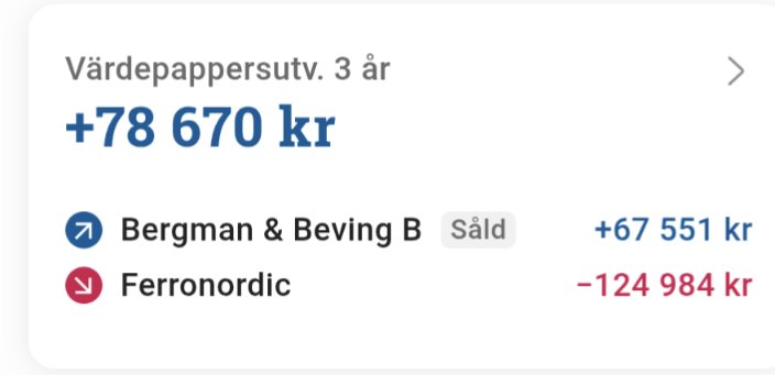 Mina två största misstag summerade i en bild.
En sålde jag för sent. Den andra på tok för tidigt.
En sak jag är stolt över är att båda har jag haft en rejäl process inför.
Jag inbillar mig att jag har lärt mig något &amp; jag känner mig dum. Så ska det vara. Jämföra sig med sig själv