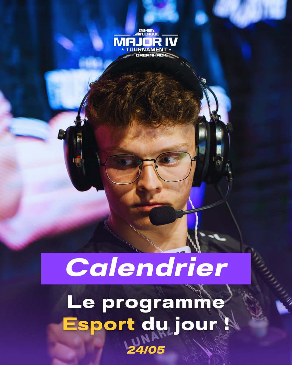 📅 Le calendrier esport du samedi 24 mai ! 🙌🏻

💠 EA FC 25 - eCoupe de France
Retrouvez en direct les quarts de finales de la eCoupe de France sur la chaîne YouTube de la FFF.

💠 League of Legends - DIV 2
Nouvelle semaine de compétition avec 4 rencontres à retrouver à partir de