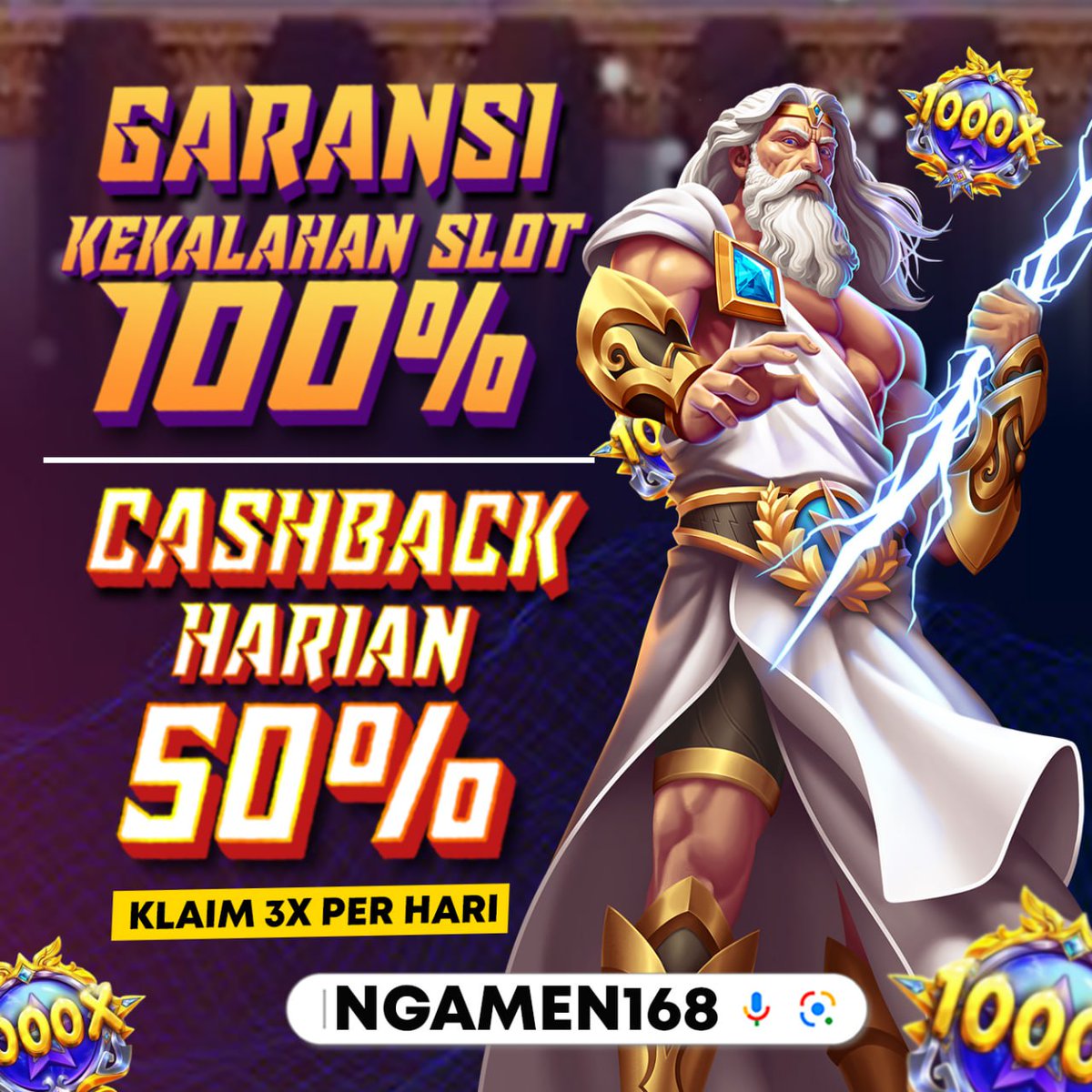 bandar101_'s tweet photo. CASHBACK HARIAN SLOT 50% (BISA 3x CLAIM PERHARI) + GARANSI KEKALAHAN SLOT 100% #ngamen168 #slotgacor https://t.co/oKGZUXhmJO
