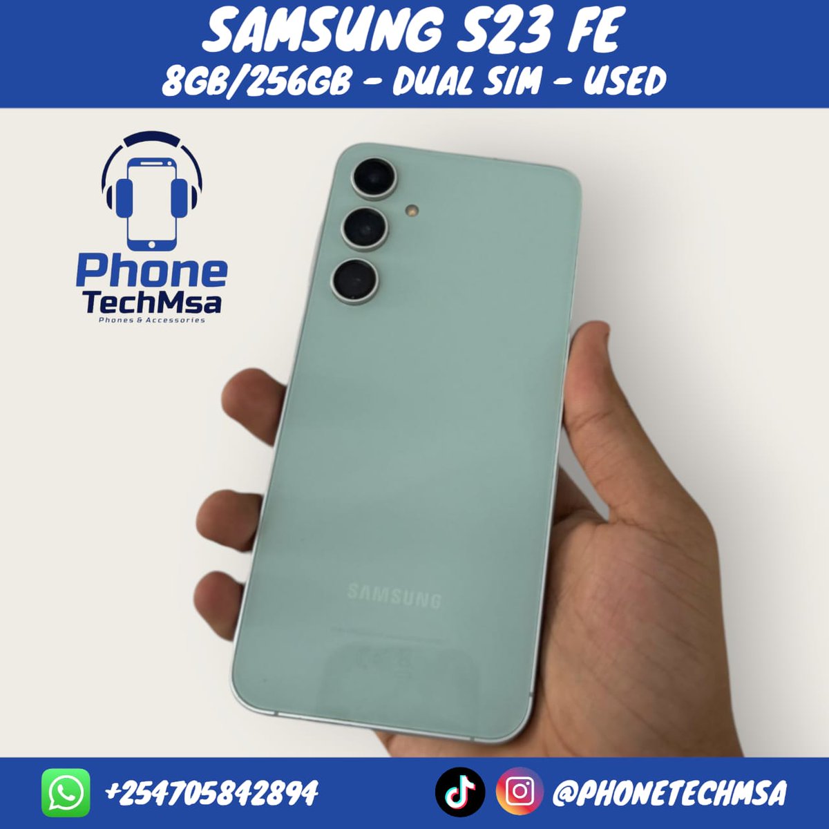 AbdulrazzaqSal5's tweet image. *Samsung S23 FE*
✓8gb/256gb
✓Dual SIM 
✓Used

@ Kshs 43,000/-

_PhoneTechMsa_

#PhonetechMsa #SamsungS23FE #PhoneDeals #PhonePlugKenya #KenyaDeals #Android #Samsung