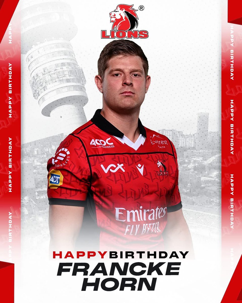 Happy Birthday to our Captain Fantastic, Francke Horn! 🥳🎉
Wishing you an incredible year ahead, skip! 🦁
#LionsPride🦁
