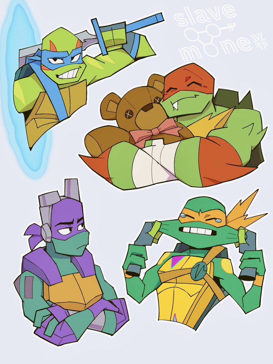 #rottmntfanart 

Once I draw one of them, I want to draw them all. ⸜(˙◁˙)⸝✐☡🐢🐢🐢🐢