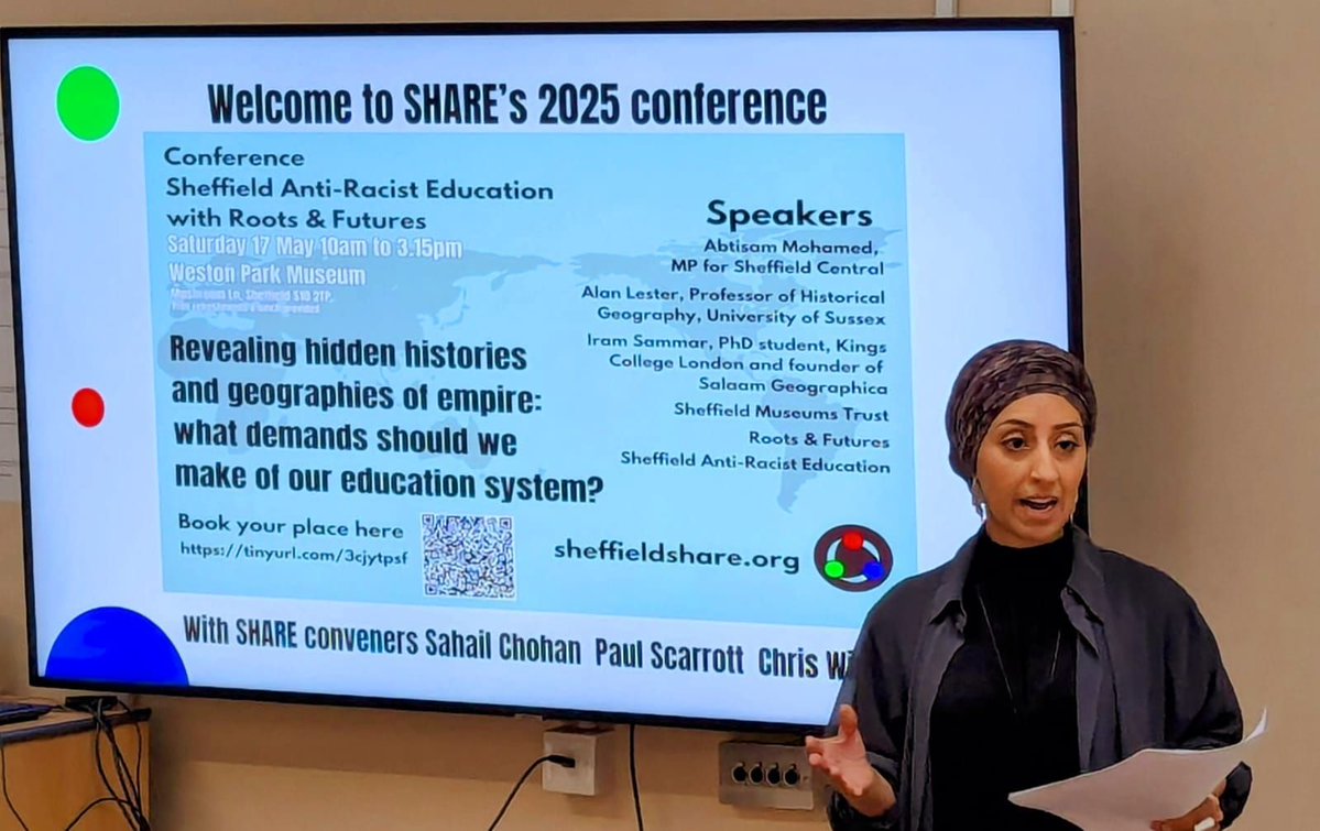 Abtisam Mohamed (@abtisam_mohamed) on Twitter photo It was an honour to speak at the <a href="/share_sheffield/">Sheffield Anti-Racist Education (SHARE)</a> conference at Weston Park Museum, where guests discussed celebrating British history that confronts colonialism and racism in our education system.
Thank you for having me, and to the speakers for providing some fascinating It was an honour to speak at the <a href="/share_sheffield/">Sheffield Anti-Racist Education (SHARE)</a> conference at Weston Park Museum, where guests discussed celebrating British history that confronts colonialism and racism in our education system.
Thank you for having me, and to the speakers for providing some fascinating