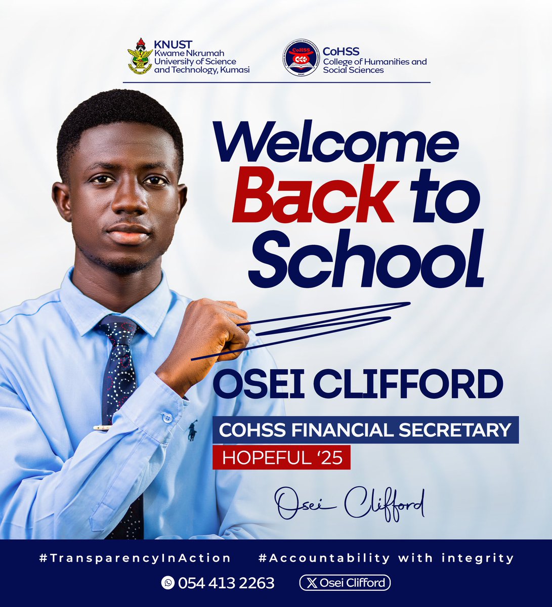 cliff_o1's tweet photo. As the new academic session begins, we extend a warm welcome to all students returning to school. It's a time for new beginnings, renewed focus, and exciting opportunities.
©️OSEI CLIFFORD FOR CoHSS FINANCIAL SECRETARY Hopeful’25
#TransparencyInAction
#AccountabilityWithIntegrity https://t.co/Wxnf7rLiap
