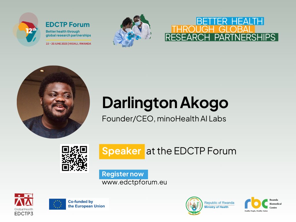 How can AI and digitalisation reshape #ClinicalTrials and research in Africa?

Join us at the Twelfth #EDCTPForum for a dynamic debate on their impact on #GlobalHealth. 

Check out the speaker lineup.

Register for the Forum: edctpforum.eu