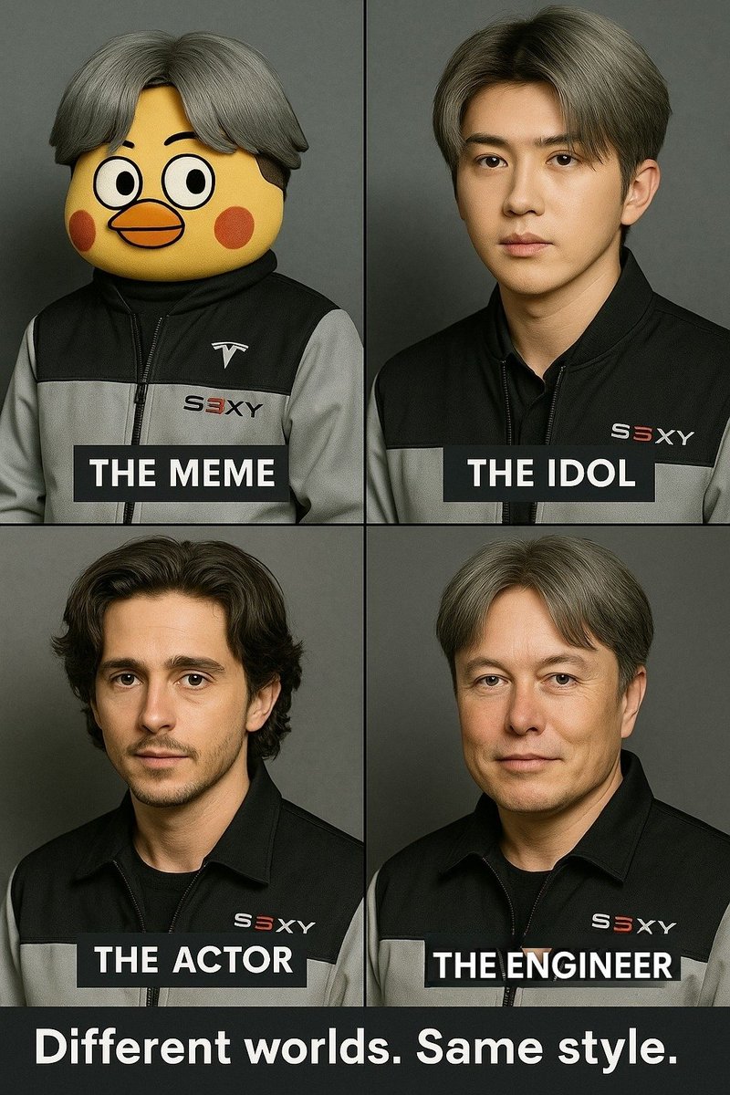 cryptotimeout's tweet photo. Ikun is the meme. 
Cai Xukun is the idol. 
Timothée Chalamet is the actor. 
Elon Musk is the engineer.  
One hairstyle. One jacket. One squad. 

#S3XY #蔡徐坤 #IkunMode $ikun @theunipcs @bonkfun https://t.co/WupGV8pKHK