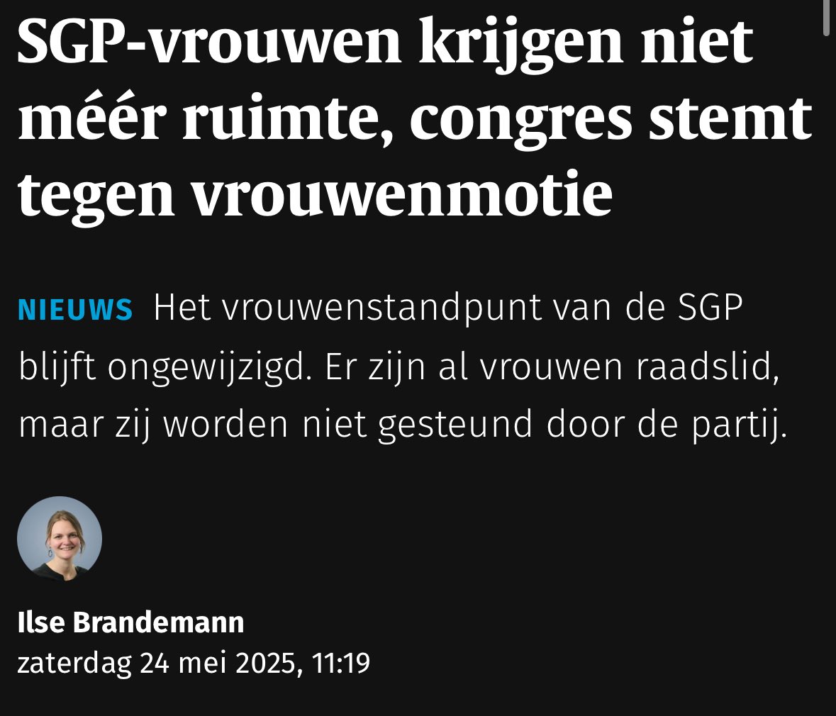 Hallo <a href="/StasSZW/">Jurgen Nobel</a>, staan de Nederlandse normen en waarden niet onder druk nu bij <a href="/SGPnieuws/">SGP</a> vrouwen niet zelf mogen beslissen of ze de politiek in willen? 

Waar blijven uw mooie woorden over zelfbeschikking? 

Waar is <a href="/JurgenNobel/">Jurgen Nobel</a> met zijn gelikte quotes bij <a href="/NOS/">NOS</a>?