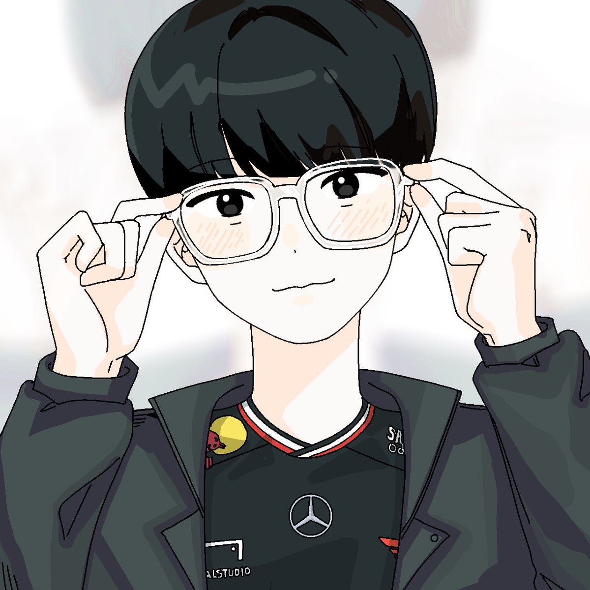 투명안경이 잘 어울리는 프로게이머...