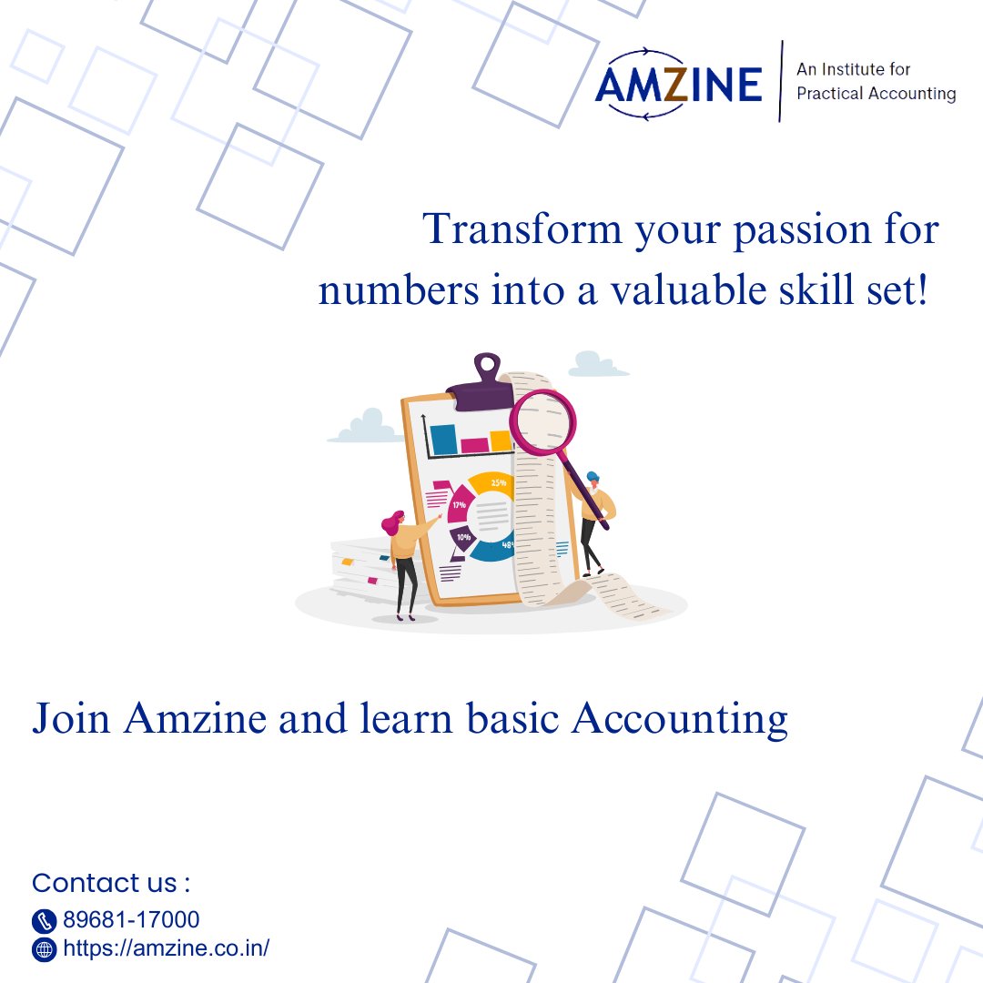AmzineInstitute's tweet image. Want to learn accounting?
Our Basic Accounting Course makes it super easy!
Learn the basics and boost your skills.
:
:
Book your free demo session today
For more details, call us at +91 89681-17000

#BasicAccounting #Accounting #LearnAccounting #AccountingSkills #AccountingTips