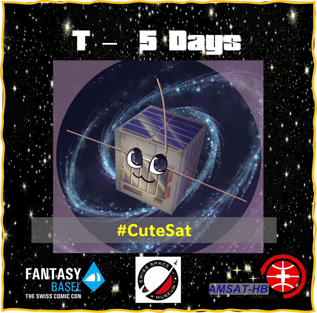 AMSAT-HB (@amsat_hb) on Twitter photo Get a CuteSat sticker, designed by Nicole HB3XUY, and visit us at our booth at <a href="/FantasyBasel/">FANTASY BASEL - The Swiss Comic Con</a>
#amsat #hamradio #amateurradio #cubesat <a href="/CubeSatSim/">CubeSatSim</a> #nerds #amateurfunk <a href="/ARISS_Intl/">ARISS - Amateur Radio on the ISS</a> #makersmovement #spacenerd #spaceexploration #cosplay Get a CuteSat sticker, designed by Nicole HB3XUY, and visit us at our booth at <a href="/FantasyBasel/">FANTASY BASEL - The Swiss Comic Con</a>
#amsat #hamradio #amateurradio #cubesat <a href="/CubeSatSim/">CubeSatSim</a> #nerds #amateurfunk <a href="/ARISS_Intl/">ARISS - Amateur Radio on the ISS</a> #makersmovement #spacenerd #spaceexploration #cosplay