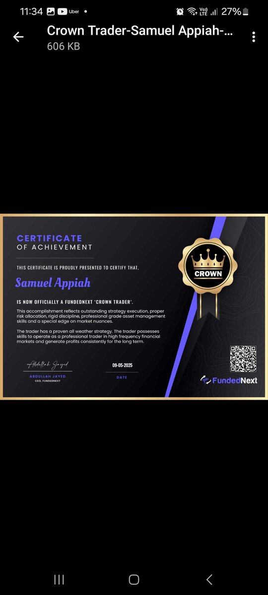 appiahsamuel110's tweet photo. The best in the prop space currently!!! Payout within 24hours.. Thanks Fundednext https://t.co/tm1INlP3hB