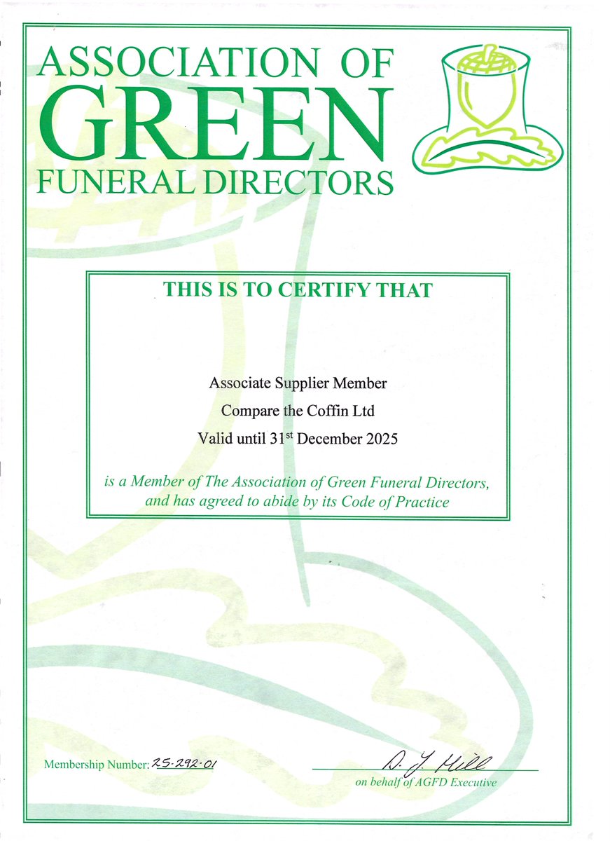 We are proud members of the Association of Green Funeral Directors - Compare and Buy Funeral Coffins and Caskets
comparethecoffin.com/we-are-proud-m…