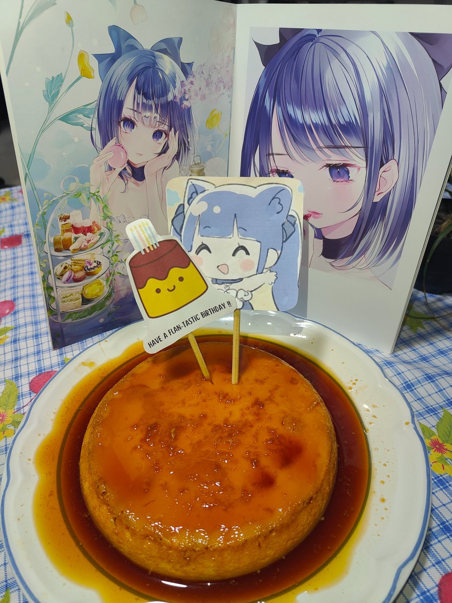 SebasAndrew's tweet photo. @nyanbbi Feliz cumpleaños!! 🥳
Este año opté por cocinar un pudín yo mismo en vez de comprarlo. 
Lo comeré para celebrar tu cumpleaños desde aquí! 

Muchas felicidades, Nabi!!🍮🦋🎉 https://t.co/NGIGLBiPNT