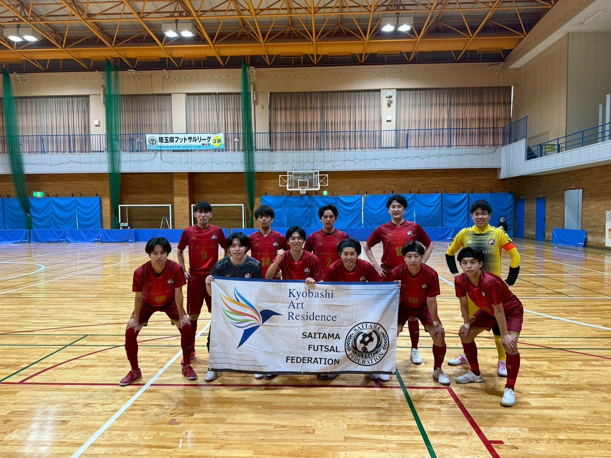 京橋アートレジデンス第16 回埼玉県フットサルリーグ3部前期リーグ
第4節第3試合結果
FS Barroso vs FC(FP青・GK黄緑)  4-1 ベルダンテ(FP赤・GK黄）

正式結果は連盟HPからご確認ください
saitama-futsal.org