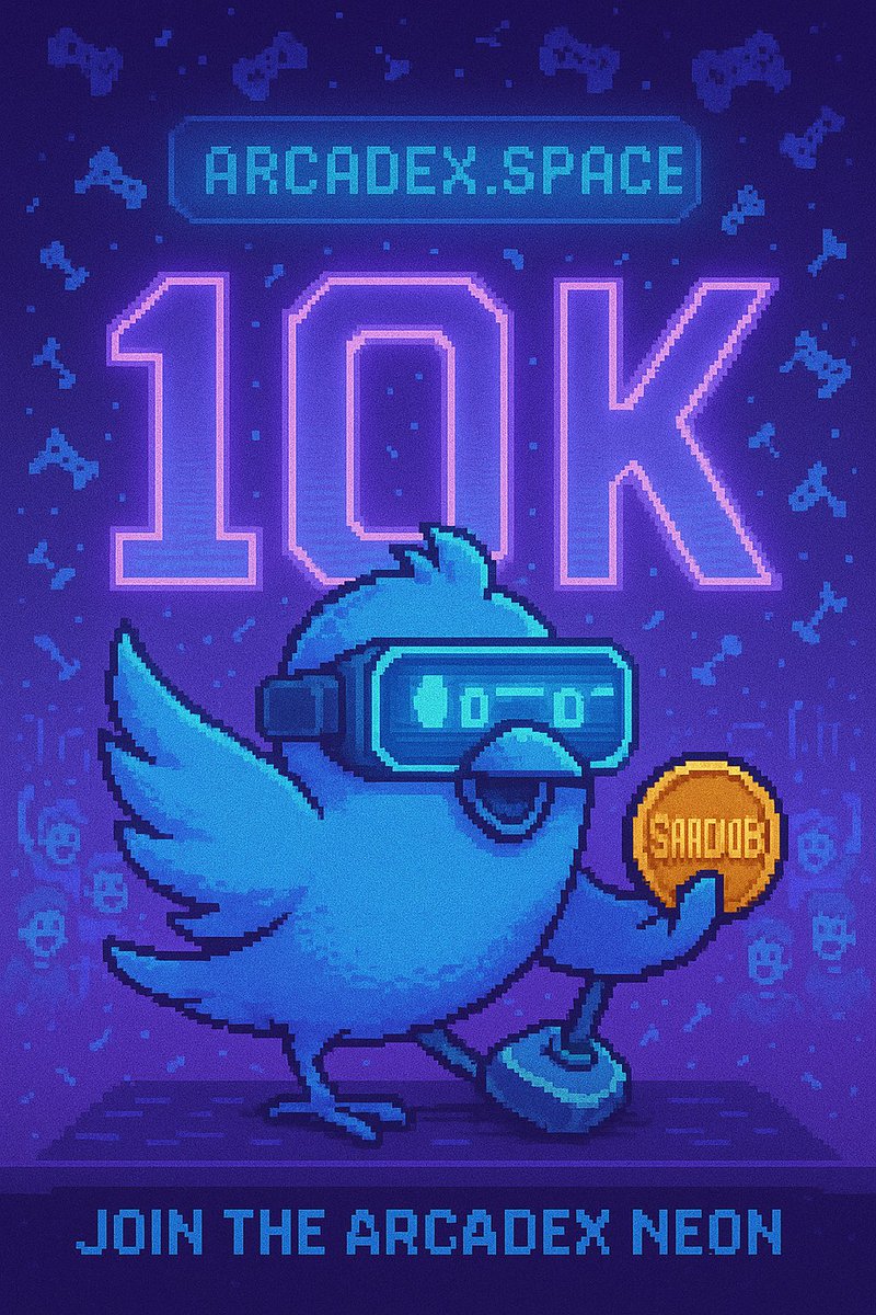 ARCAD3_X's tweet photo. 🔥 LEVEL UP ACHIEVED! 🔥  
10,000 LEGENDS POWERING THE $ARCADEX REVOLUTION! 🕹️🚀  

To our epic community of gamers, degens, and Web3 pioneers – THANK YOU!  
Celebrate with us:  
✅ RT this tweet  
✅ Tag 2 gaming buddies  
✅ Join https://t.co/jCSx7WKnWG  

🚀 Coming next:  
- Token launch countdown begins  
- Exclusive follower NFT airdrop  
- Major partnership reveal  

🌐 https://t.co/pJJk6K2EQQ  
🔔 Stay tuned – We’re just warming up!  
#GameFi #PlayToEarn #10KLegends $ARCX