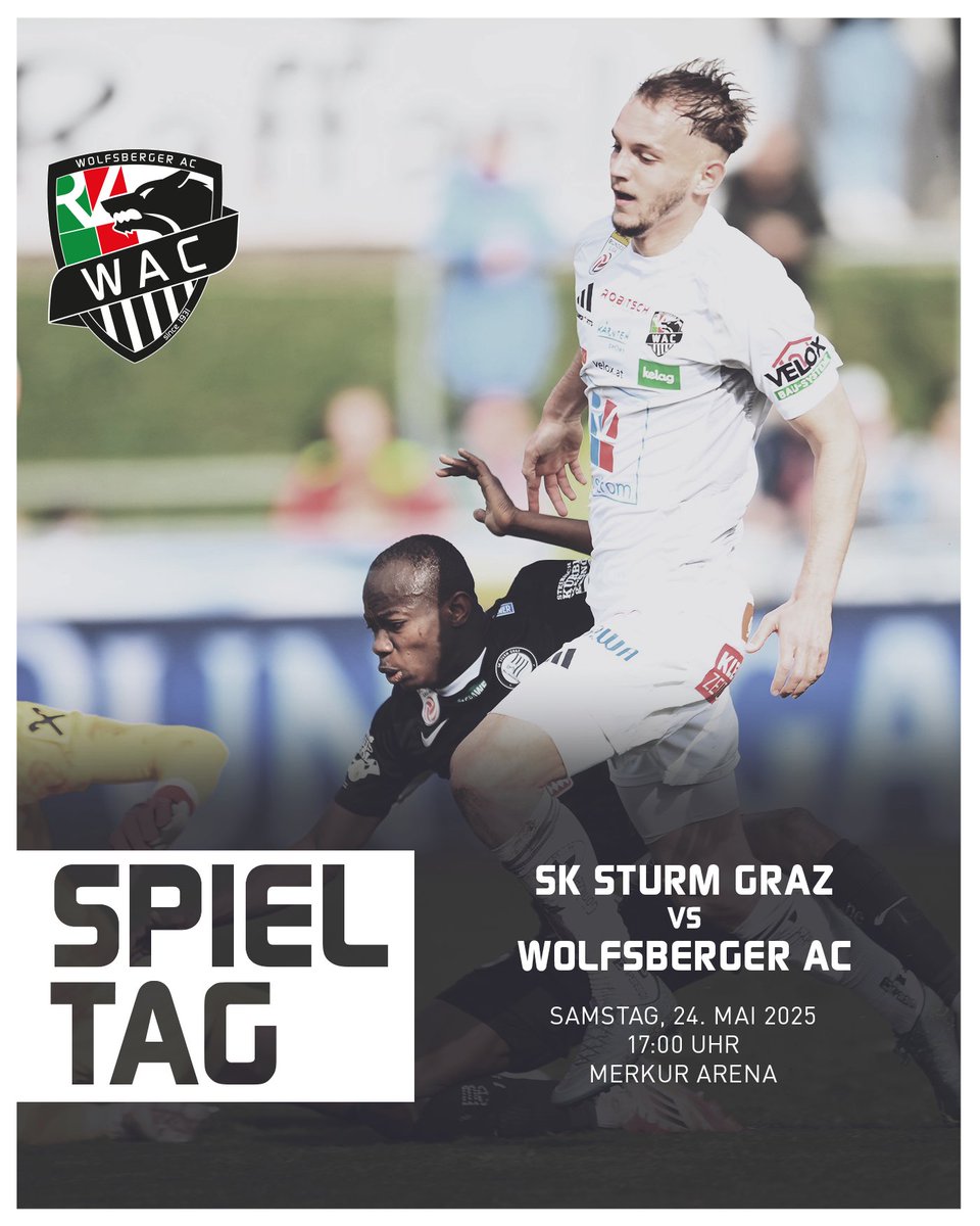 Unsere Wölfe treffen im letzten Spiel der Saison auf den SK Sturm Graz ☝🏻✨

Danach wird die gelungene Saison in der Lavanttal Arena gefeiert! 🙌🏻