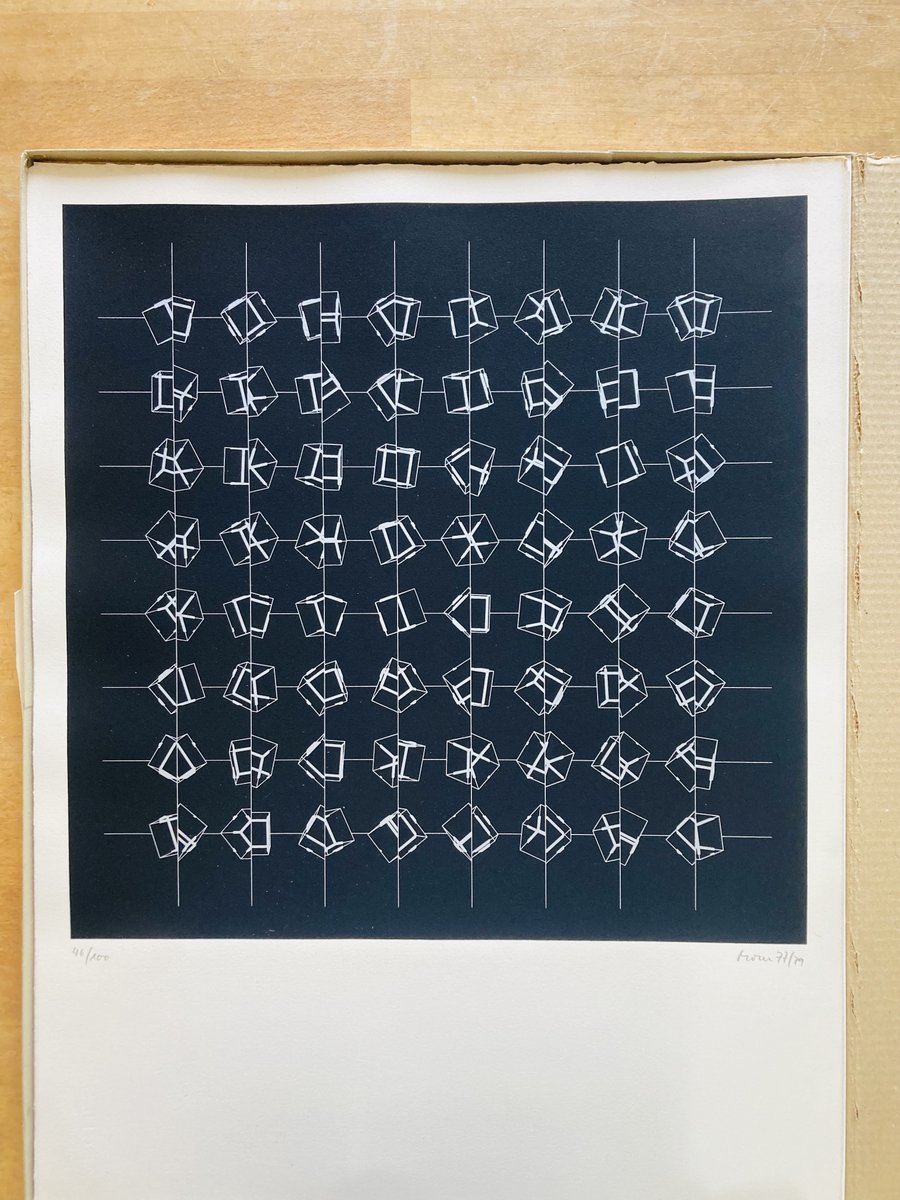 serendipityarty's tweet image. Recent acquisition : "Artiste & Ordinateur", Portfolio issued by Central Culturel Suédois in Paris, 1979. With works by Manfred Mohr and Vera Molnar among others