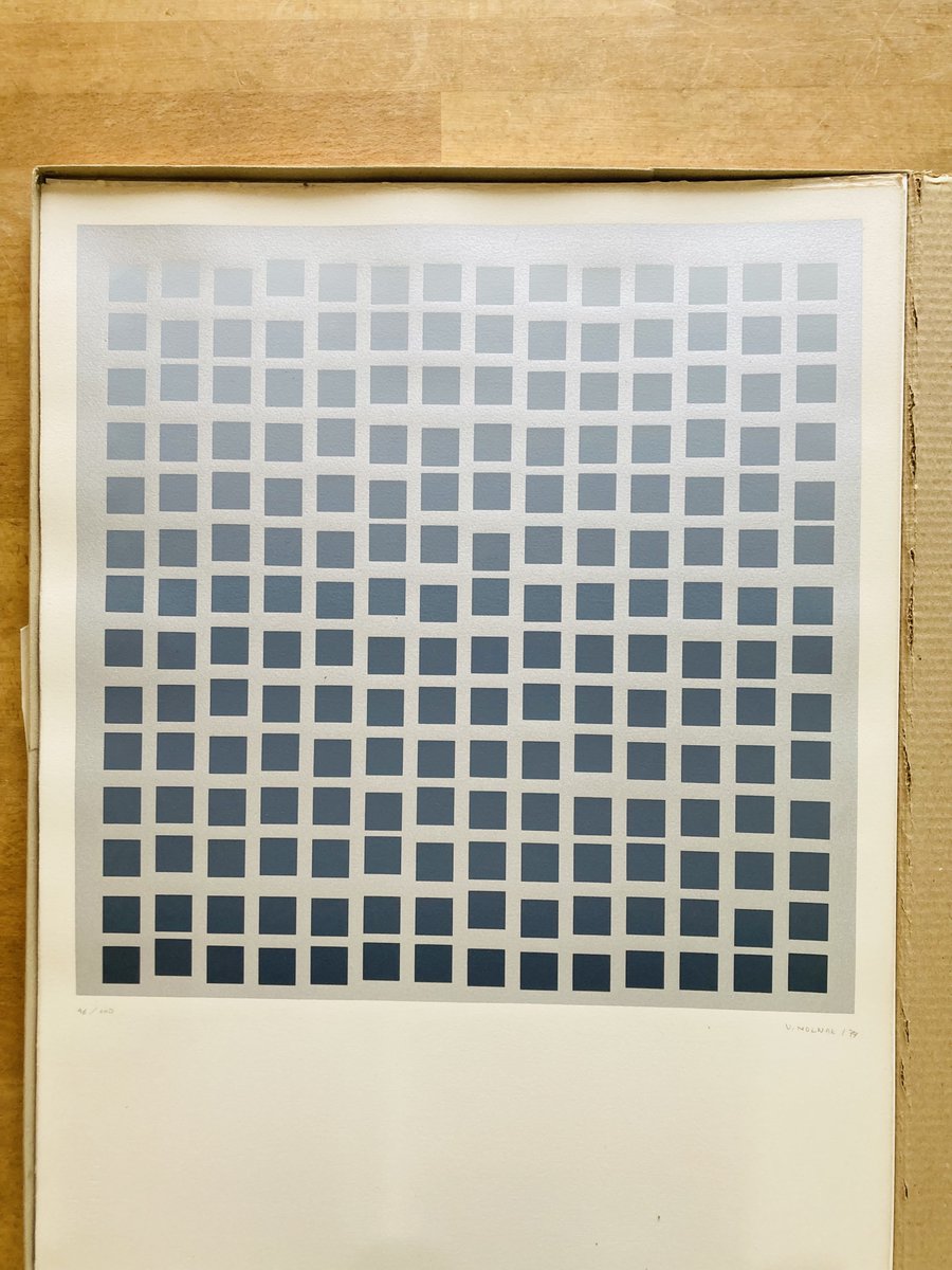 serendipityarty's tweet image. Recent acquisition : "Artiste & Ordinateur", Portfolio issued by Central Culturel Suédois in Paris, 1979. With works by Manfred Mohr and Vera Molnar among others