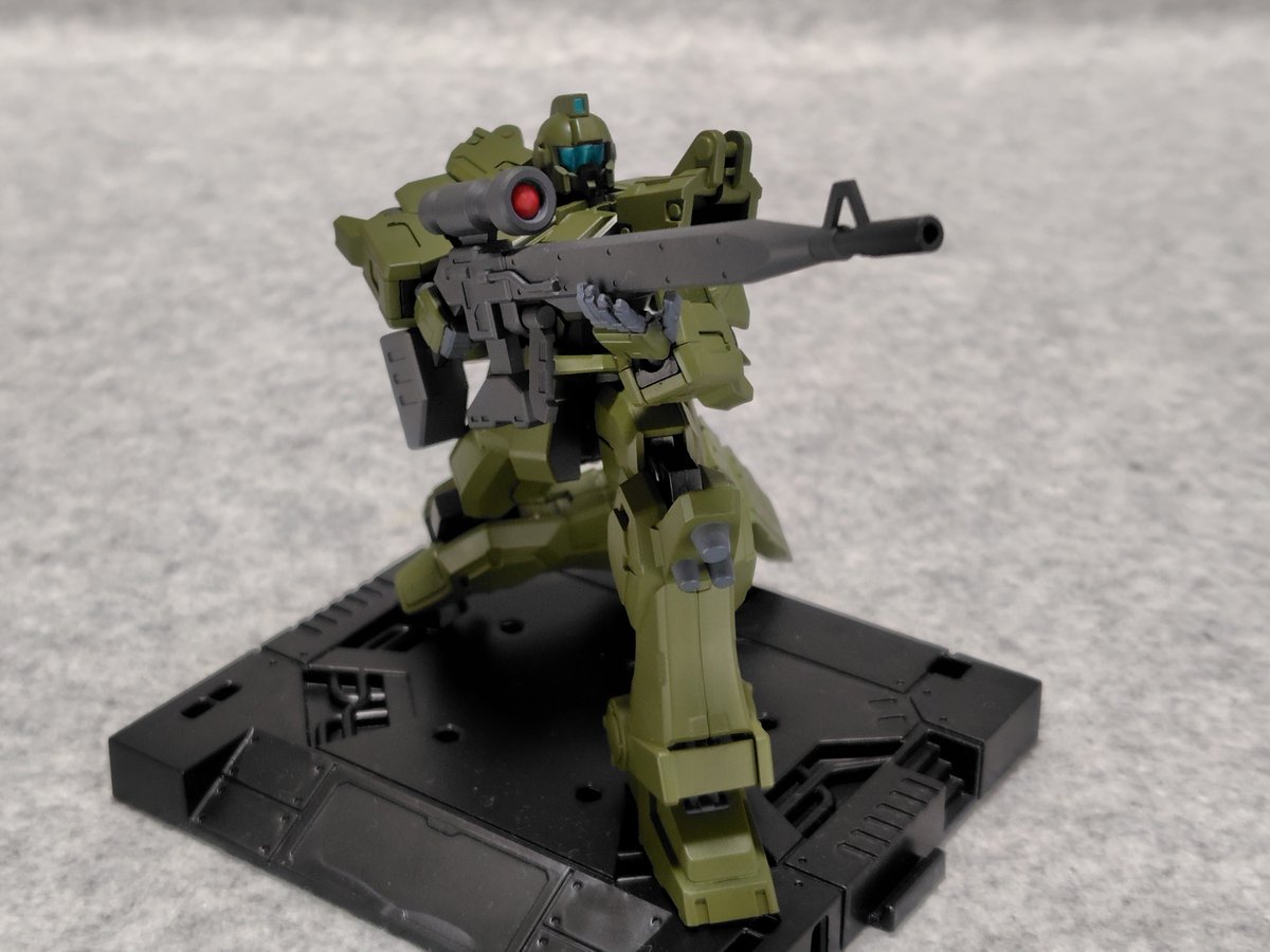 hoboho78's tweet image. Gフレームでジム・スナイパー作りました
ライフルだけ3Dプリンターのお手軽制作