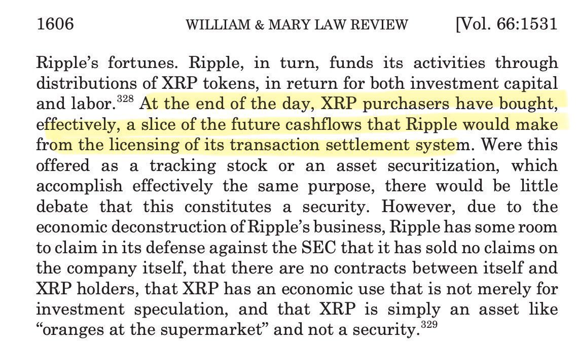 xrpofficial24's tweet image. 🔥LANDMARK INSIGHT🚀
 America&apos;s oldest law school makes a groundbreaking assertion #XRP holders have effectively purchased a slice of Ripple&apos;s future cash flow📈This game-changing perspective could redefine #XRP&apos;s value and utility #XRPRevolution #CryptoInnovation #RippleImpact