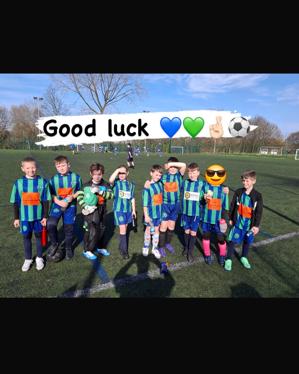 Good luck to our u9 Greens today on their cup final 🤞🏻⚽️💚💙