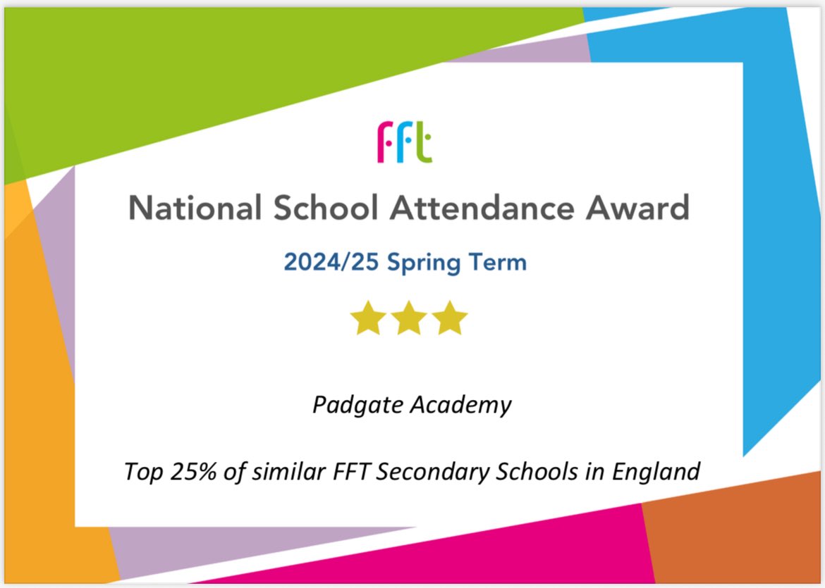 Padgate Academy (@padgateacademy) on Twitter photo We are delighted to have received a certificate from <a href="/FFTEdu/">FFT Education</a> for our attendance in Spring term #proudtobepadgate We are delighted to have received a certificate from <a href="/FFTEdu/">FFT Education</a> for our attendance in Spring term #proudtobepadgate