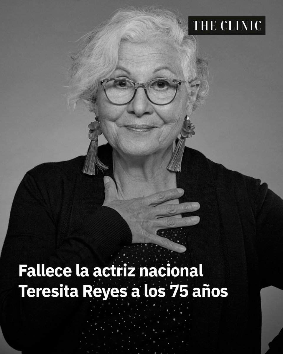 thecliniccl's tweet photo. Luto en el teatro y la TV: Fallece Teresita Reyes  https://t.co/vDoB7ap5lL https://t.co/yg0syf2Tli