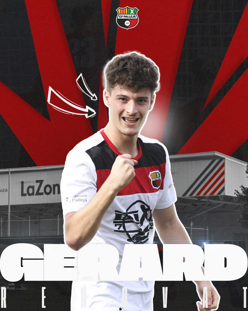 COMUNICAT OFICIAL ℹ️ PRIMER EQUIP MASCULÍ 🚨

Gerard seguirà fent màgia un any més al primer equip masculí a Segona Catalana ⚫️🔴

Jugador del poble, de la casa i amb ADN 100% Pallejanenc 🏠❤️

Va, Gerard... dona'ns espectacle! 🎬🪄

#somcfpallejà #endavantpallejà #2cat
