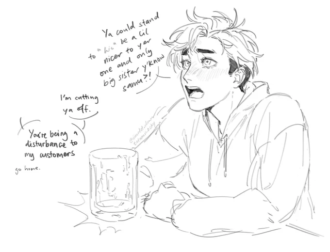 pathetic crybaby drunk fem tsumu 🍺 