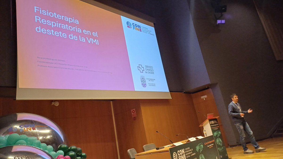 Nuestra siguiente ponencia la imparte <a href="/ricardorgomes/">ricardo rodrigues gomes</a> "Fisioterapia respiratoria en el destete de la VMI". Como siempre, un placer poder escucharte y aprender de ti!