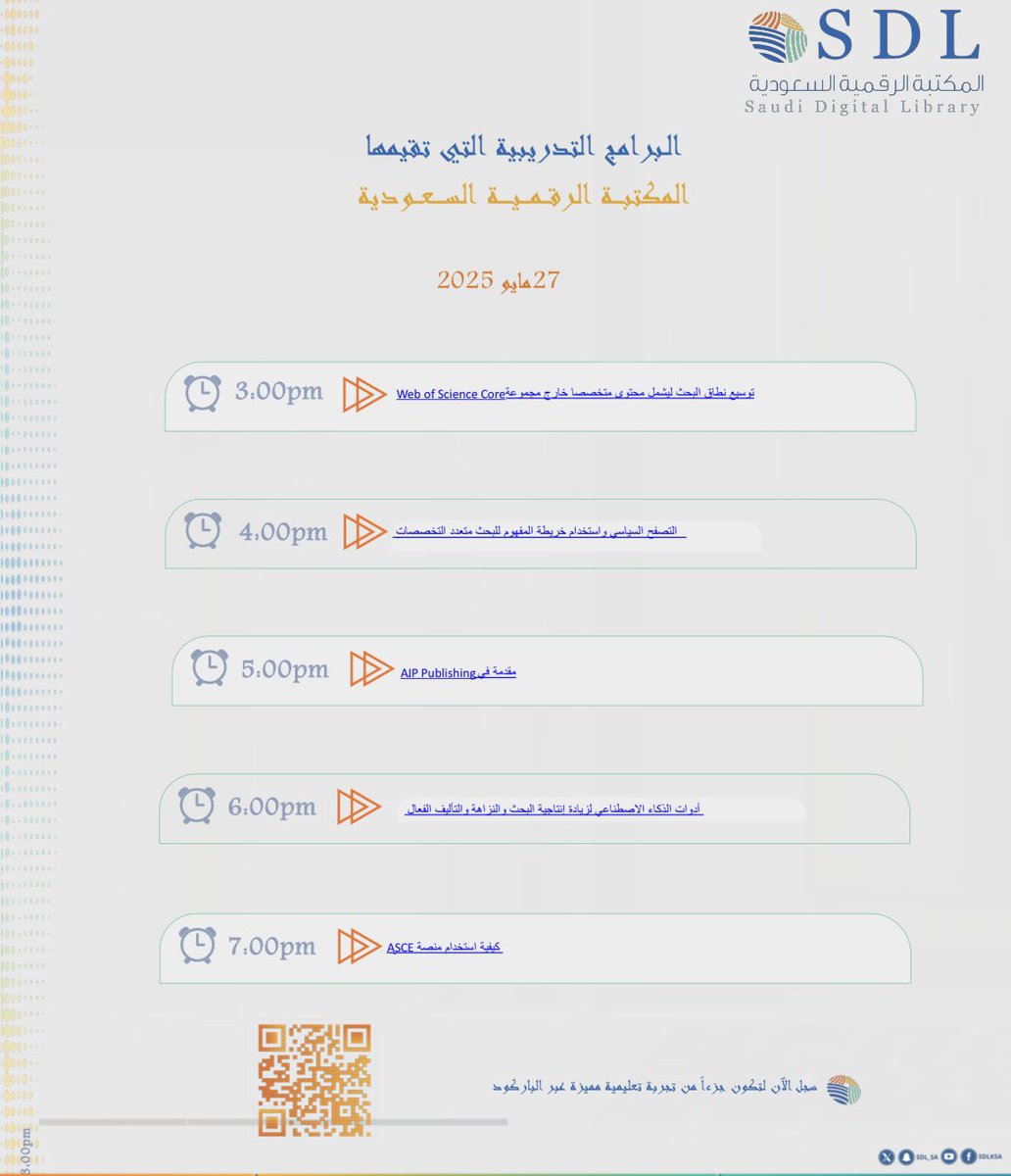 المكتبة الرقمية السعودية SDL tweet media