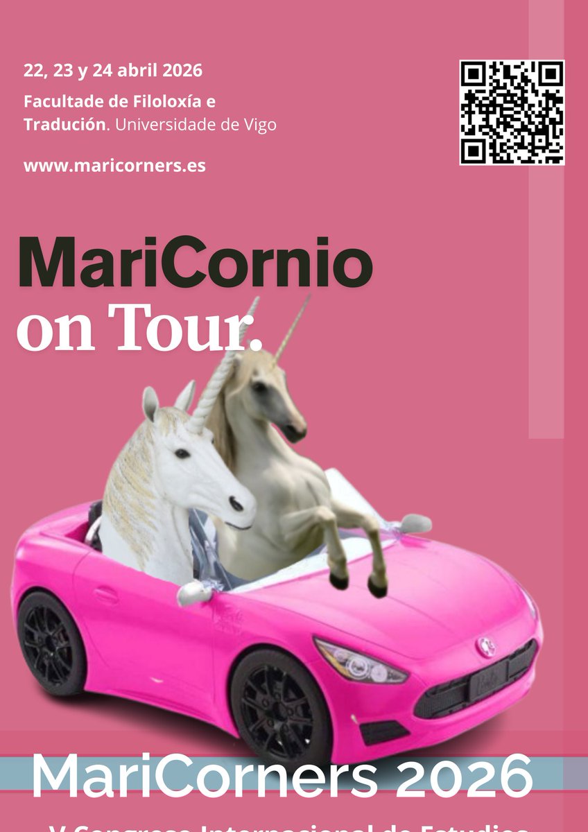 ¡Queride! ¿Quieres asistir al próximo Congreso de MariCorners? ¿Quieres llenar de rosa y unicornios todo a tu alrededor? Pues no esperes más, porque vuelve #MariCornioOnTour! ¿Y esto qué es? ─Mándanos un mensaje privado o email (hola@maricorners.es) pidiéndonos el cartel