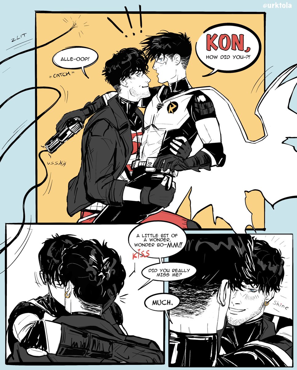Urktola's tweet image. They’re so sweet😭😭🤲🤲🤲🤲
#dc #dccomics #robin #kontim #connerkent #TimDrake #superboy
