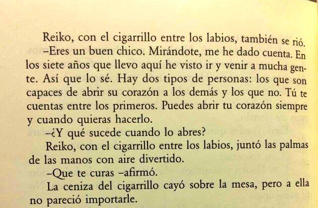 "Hay dos tipos de personas".
"Tokio Blues", Haruki #Murakami