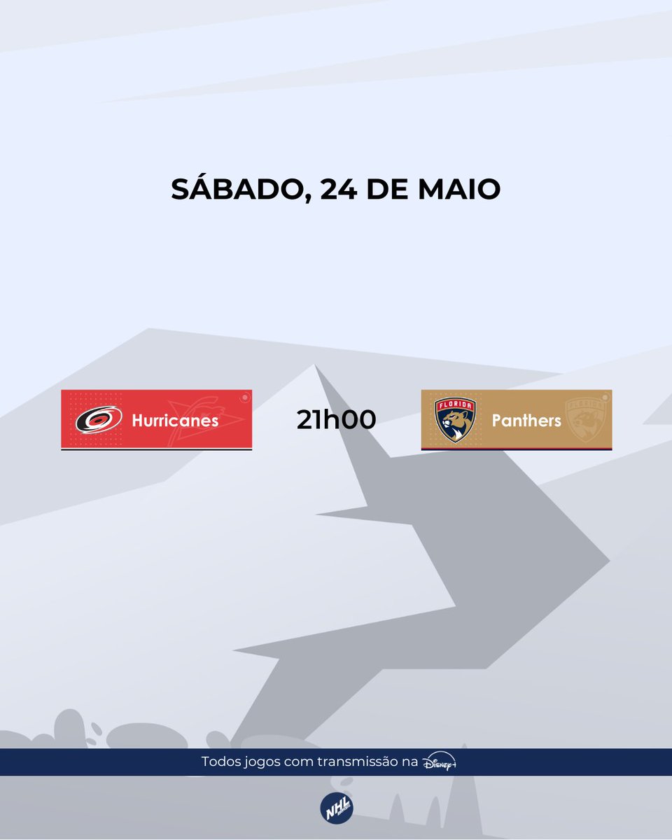 🚨JOGO DO DIA 🚨

A final do Leste continua com o Panthers voltando pra casa, e o Hurricanes precisando operar um milagre para voltar para a série.

#BrasilTemNHL