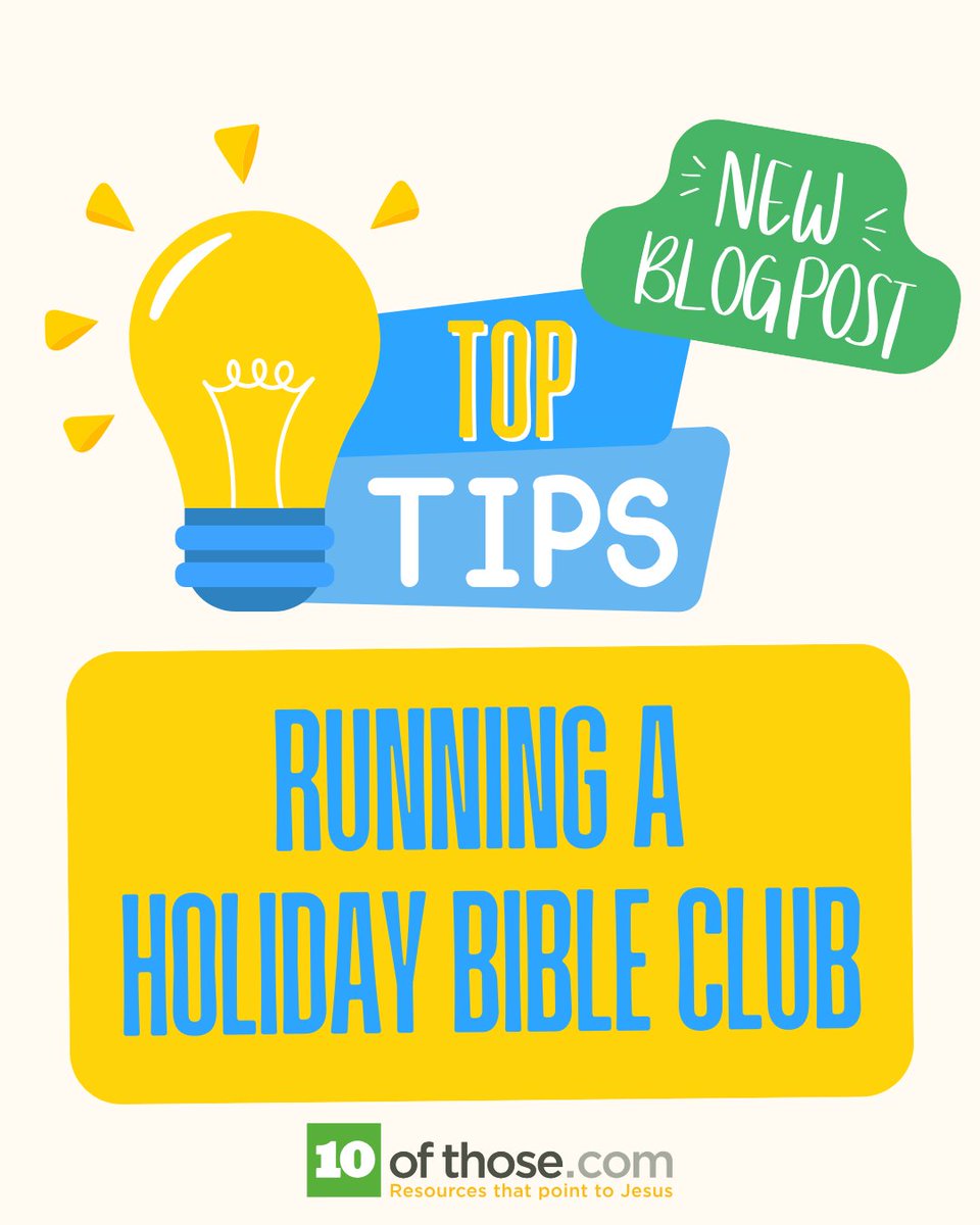 10ofthose's tweet image. New blog post out now!
Head over to the blog to read our top tips for planning and running a holiday Bible club!
uk.10ofthose.com/news-and-event…