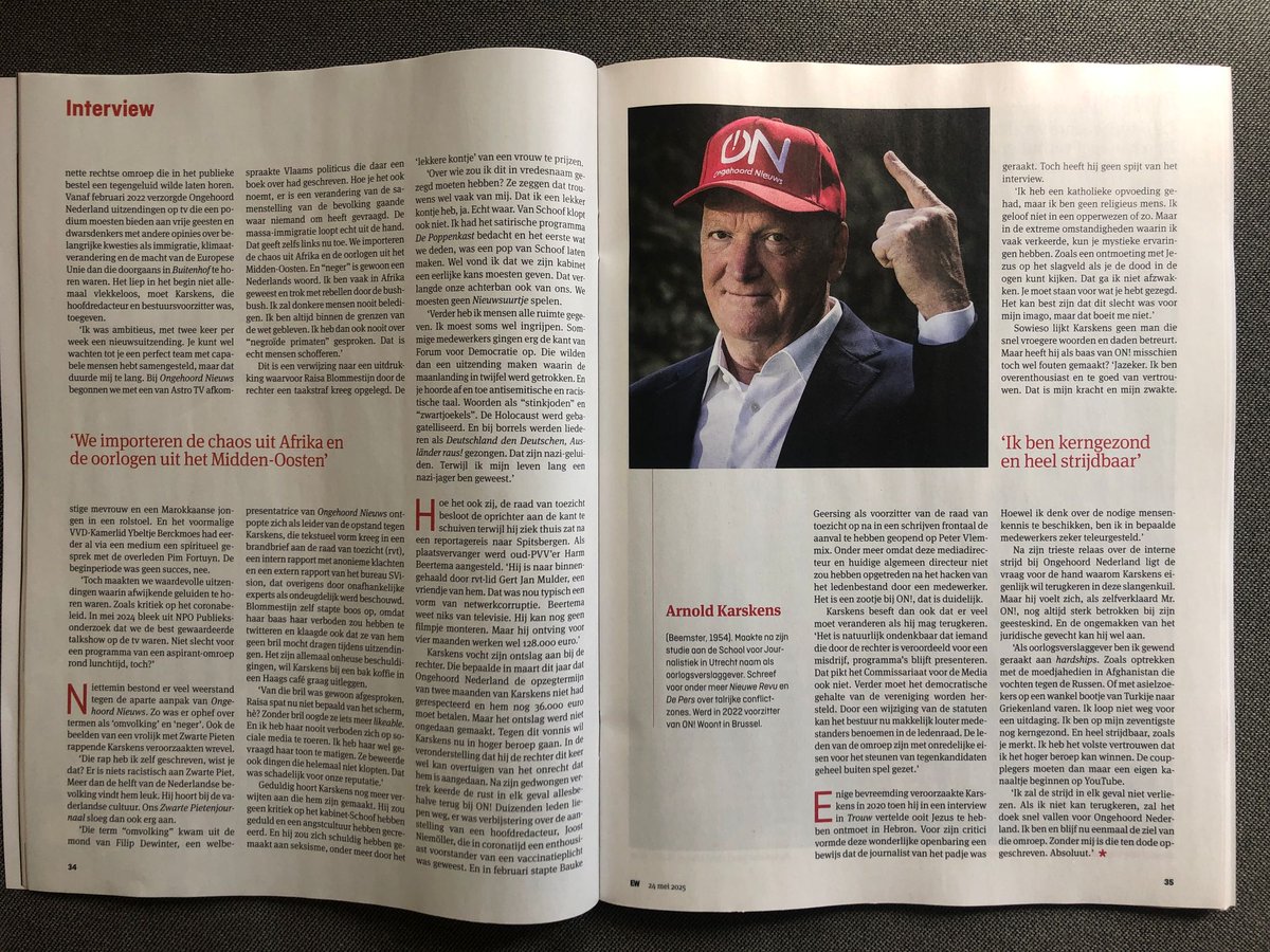 Opdat het recht zegeviert. Ik ga in hoger beroep in de zaak Karskens versus coupplegers Ongehoord Nederland. Meester-interviewer Gerry van der List schreef er een mooi verhaal over voor EW van deze week. Het regent buiten, dus ga lezen!