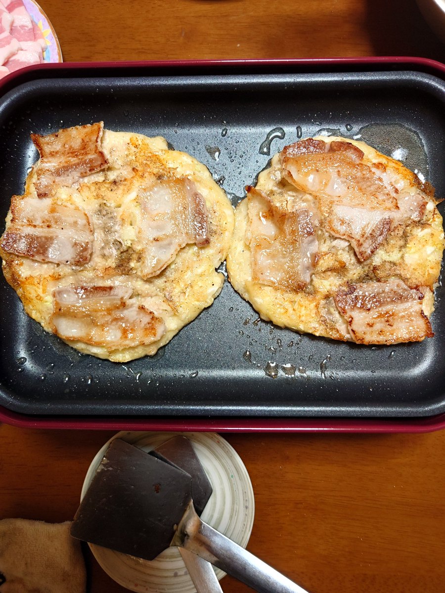 今日の夜ご飯は、お好み焼き😁