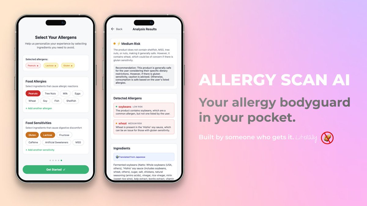 marcinuio's tweet image. 🧵🥜 I almost died from eating a peanut. So I vibe coded an app in 2 hours using AI to protect people like me.
Now I just scan the label.
Here's how it works — and how AI & other tools changed the game for me 👇
#buildinpublic #vibecode #CreateXYZ #ClaudeSonnet4