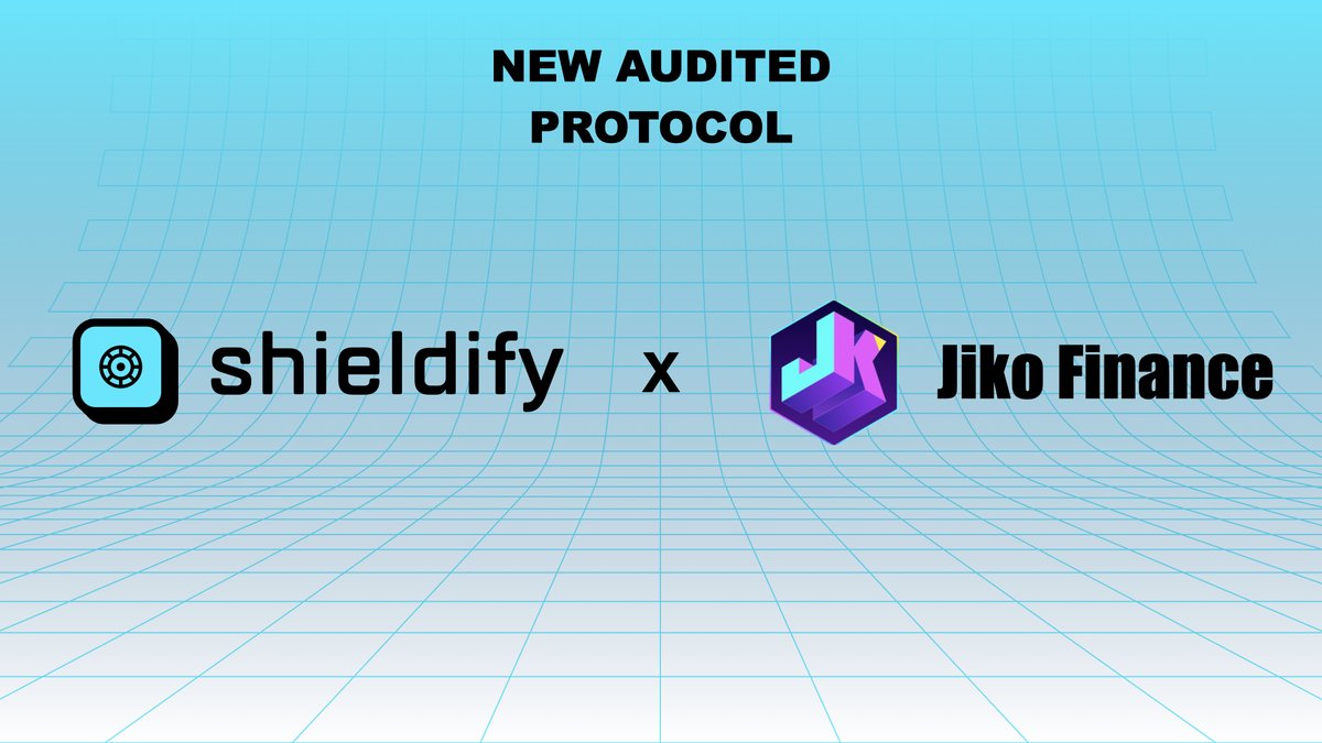 Shieldify Security (@shieldifysec) on Twitter photo New Bera security partnership, this time is for <a href="/Jikofunfinance/">Jiko (by Beraji)</a> powered by
<a href="/berajibears/">Beraji 🐻⛓️</a> 🐻 🤝
Thank you for your trust! 🦾 New Bera security partnership, this time is for <a href="/Jikofunfinance/">Jiko (by Beraji)</a> powered by
<a href="/berajibears/">Beraji 🐻⛓️</a> 🐻 🤝
Thank you for your trust! 🦾