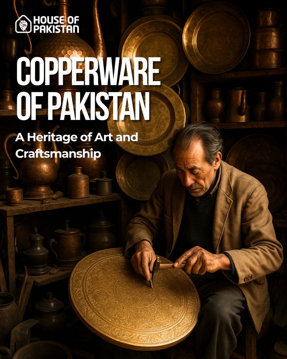 HouseOfPakistan's tweet image. Passed down through generations, #Pakistan’s #copperware is more than just #kitchenware, it’s a living, glowing reminder of our artisanal roots ✨ #Crafted by hand, hammered with love, and polished with #pride, every piece tells a story of #legacy, #skill, and timeless #beauty 🛠️