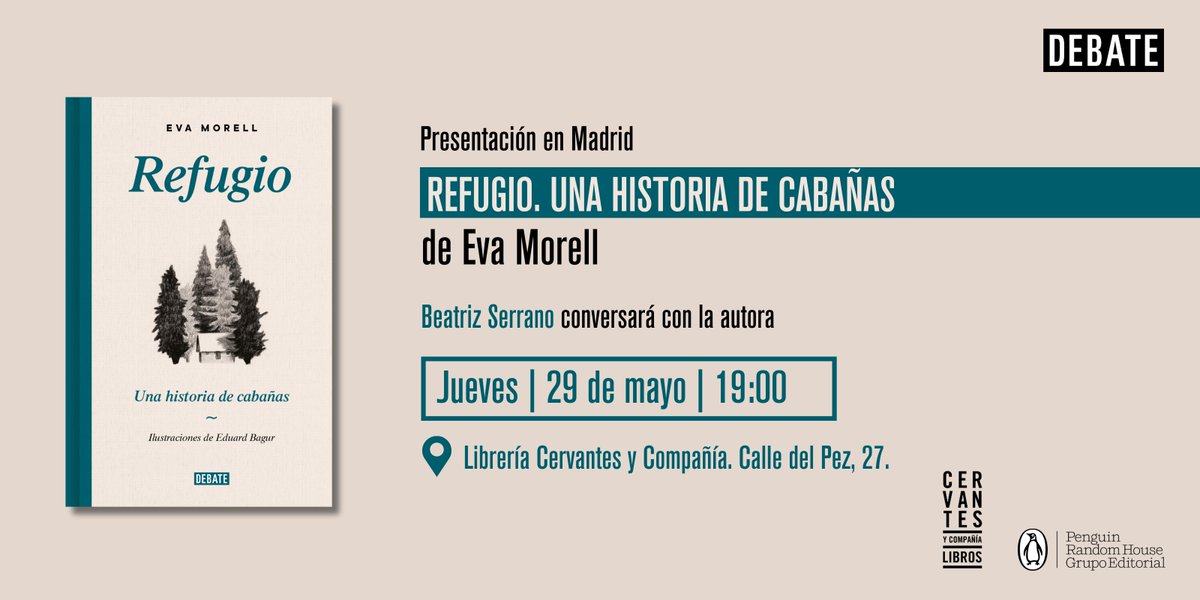 Editorial Debate (@debatelibros) on Twitter photo 🗓️ El 29 de mayo, <a href="/CervantesyCia/">Cervantes y Compañía</a> se convertirá en nuestro refugio ⬇️
⏰ 19h
📖 <a href="/evamorell/">eva morell</a> charlará con Beatriz Serrano
¡Os esperamos! 🗓️ El 29 de mayo, <a href="/CervantesyCia/">Cervantes y Compañía</a> se convertirá en nuestro refugio ⬇️
⏰ 19h
📖 <a href="/evamorell/">eva morell</a> charlará con Beatriz Serrano
¡Os esperamos!